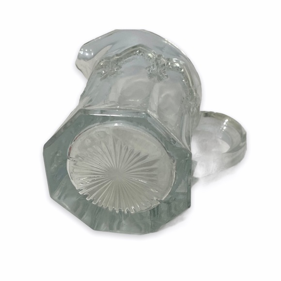 Vintage Clear Glass Creamer Vase Utensil Holder - Picture 6 of 6